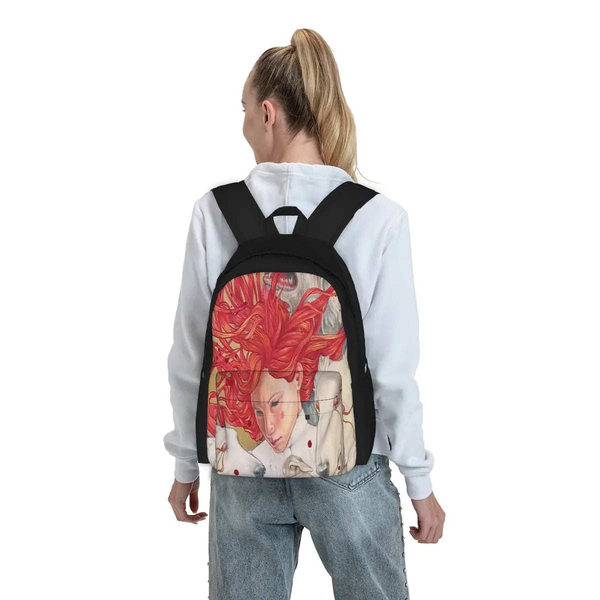 Mourning Backpacks Men's & Women's Eco-Friendly Manga Backpack