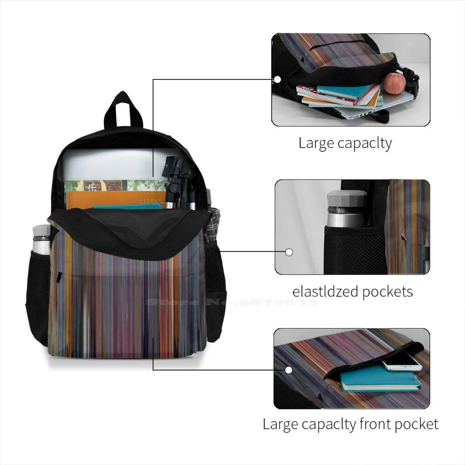 Teen College Student Laptop Travel Bag Abstract Animation