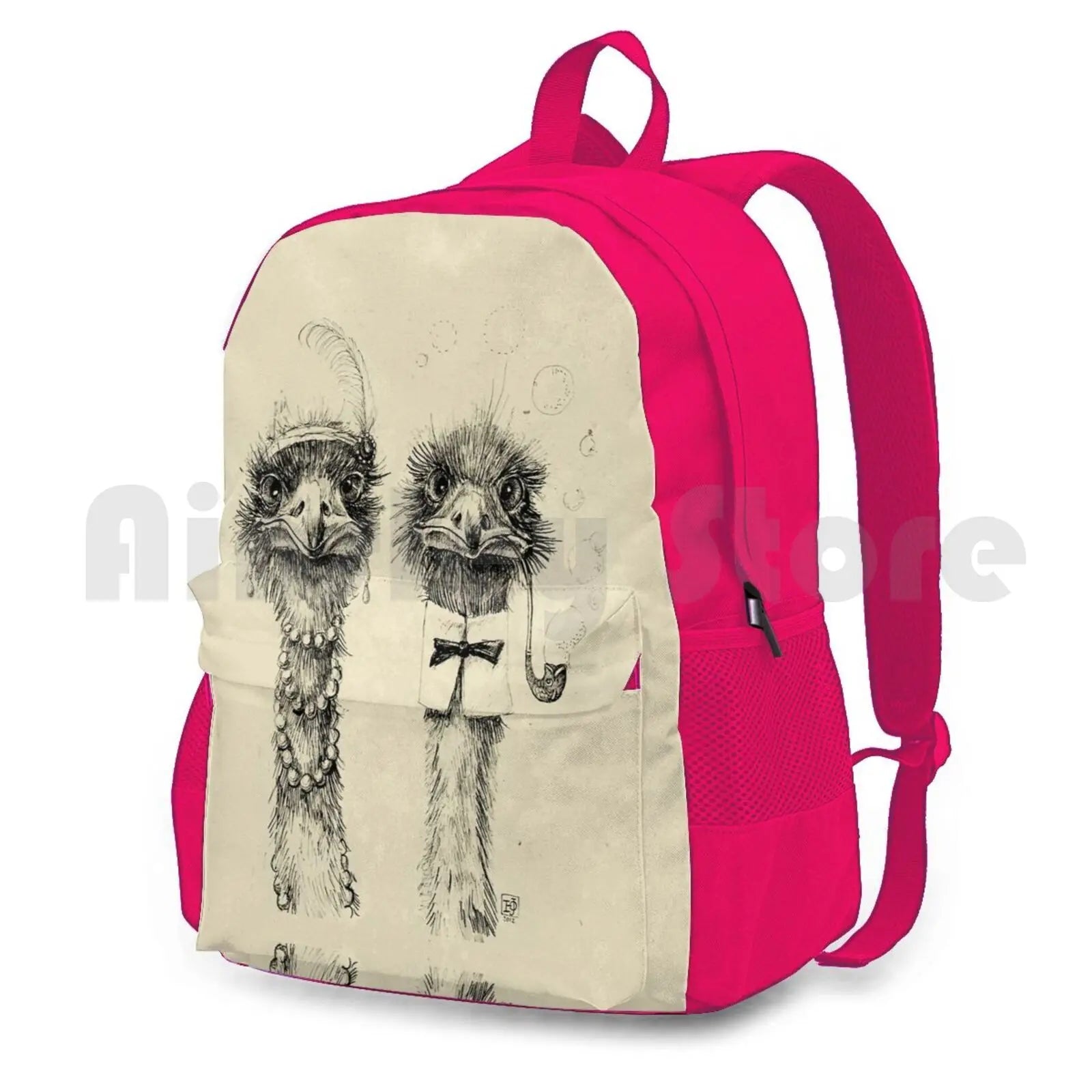 Ostrich Outdoor Hiking Backpack Waterproof Camping Travel Vintage Couple