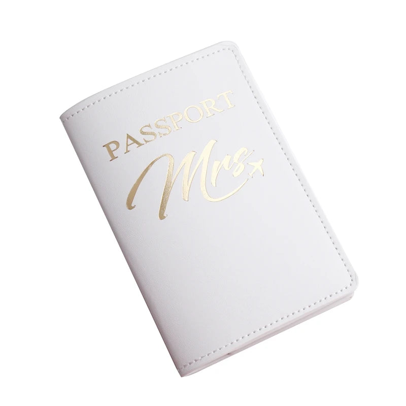 Embroidered Mr Mrs Lover Couple Passport Cover Holder Case