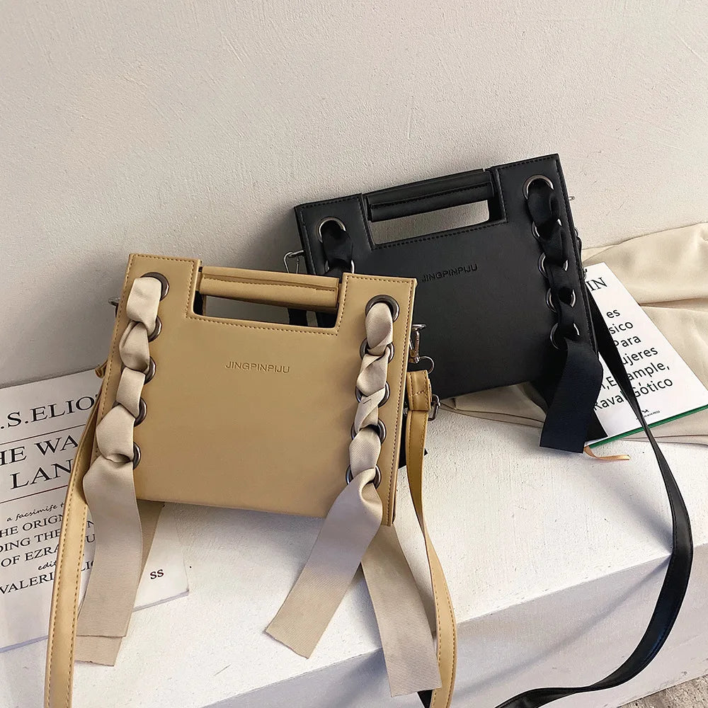 MsPretty Tote Shoulder Chain Bags For Women PU Leather Crossbody Bag