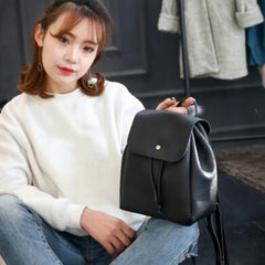 Multi-Function Women Mini Backpack PU Leather Girls School Bag