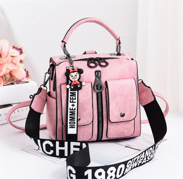 Multi-Functional Leather Shoulder Bag Tote Cross Bag