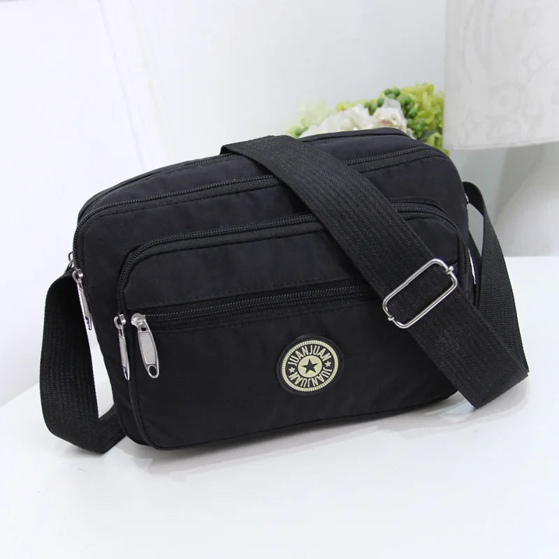 Layer Messenger Bag Women Canvas Middle-Aged Woman Crossbody Mother Bag