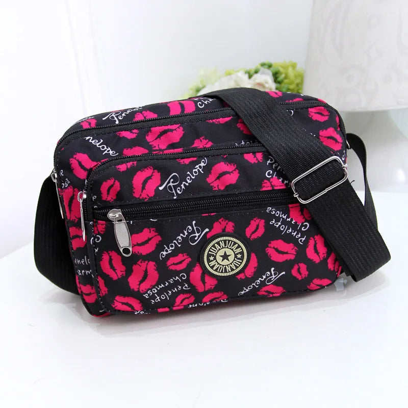 Layer Messenger Bag Women Canvas Middle-Aged Woman Crossbody Mother Bag