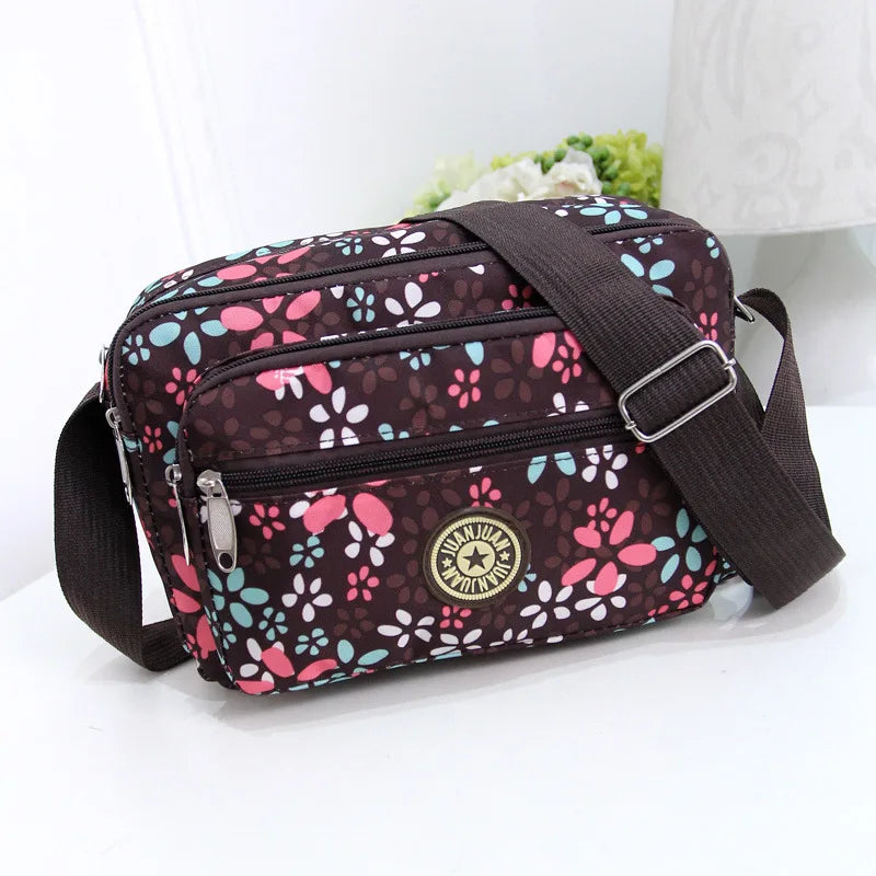 Layer Messenger Bag Women Canvas Middle-Aged Woman Crossbody Mother Bag