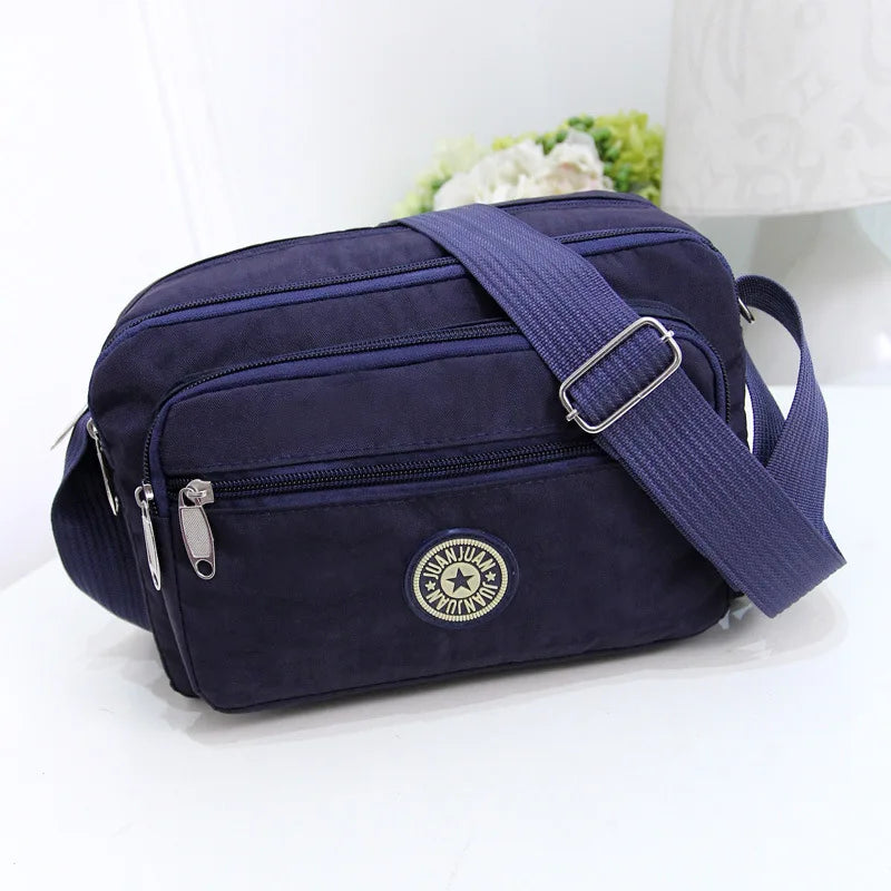 Layer Messenger Bag Women Canvas Middle-Aged Woman Crossbody Mother Bag