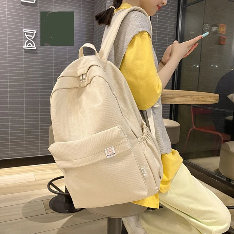 Canvas Backpack Travel Rucksack School Bag Women Student Teenagers