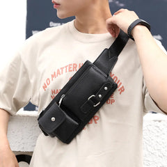 PU Leather Waist Packs Belt Bag Crossbody Shoulder Bag Travel Belt Bag