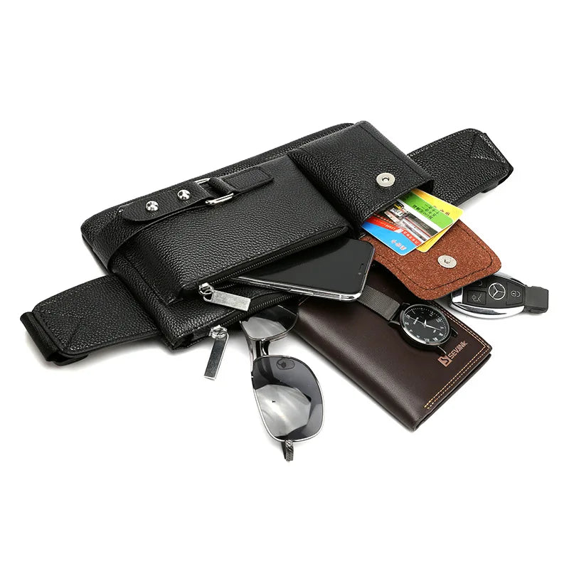 PU Leather Waist Packs Belt Bag Crossbody Shoulder Bag Travel Belt Bag