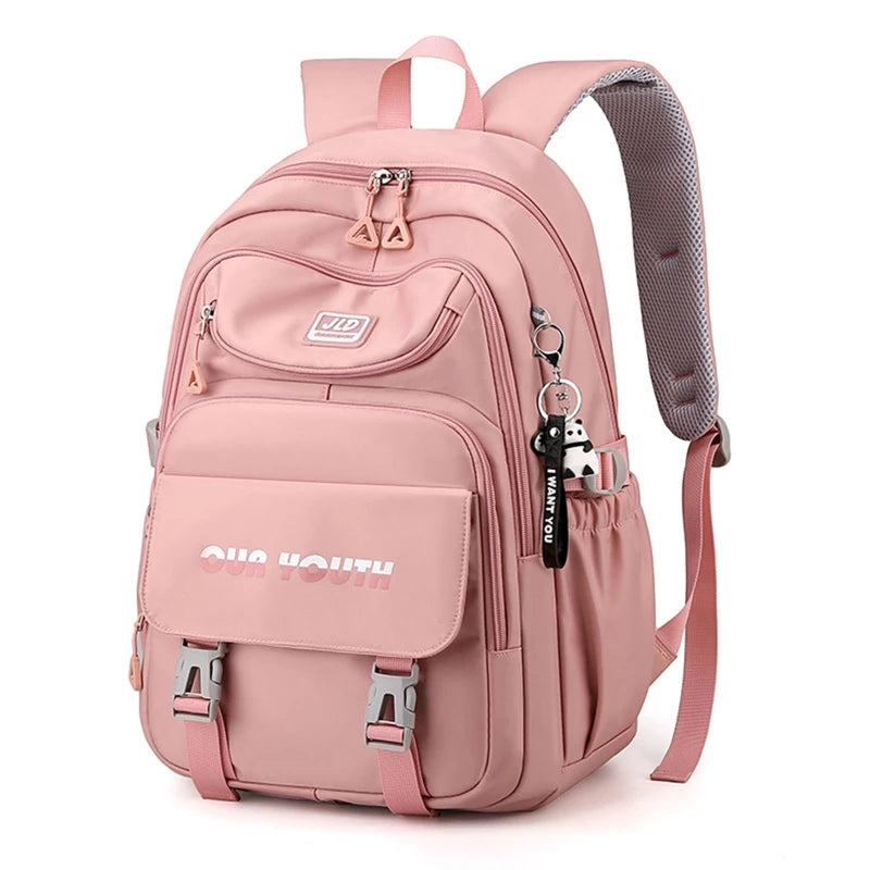 Nylon Backpack Travel Rucksack School Bag for Women Teenagers