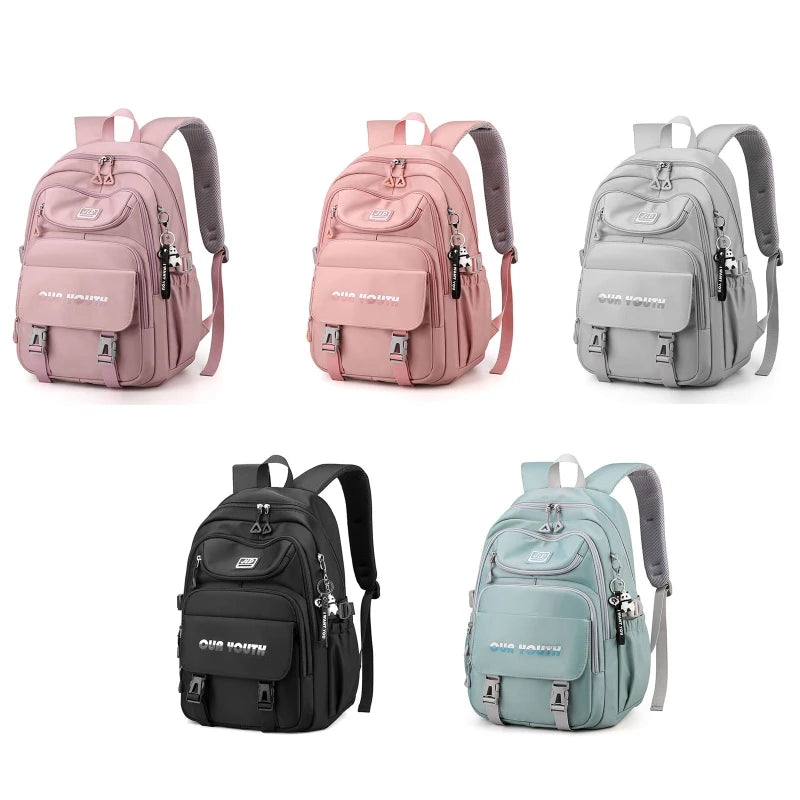 Nylon Backpack Travel Rucksack School Bag for Women Teenagers