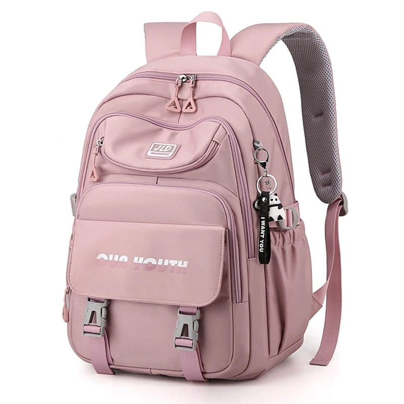 Nylon Backpack Travel Rucksack School Bag for Women Teenagers