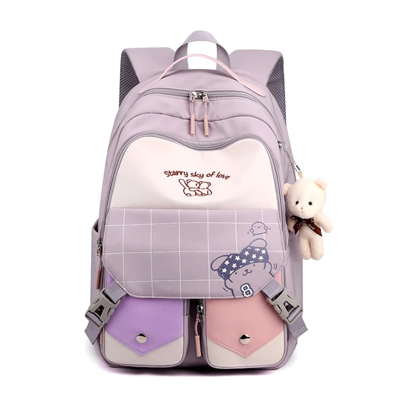 Nylon Backpack Travel Rucksack Casual Daypack School Bag for Women