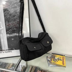 Canvas Big Size Handbag Female Male Teenager Student Over Large Messenger Bag
