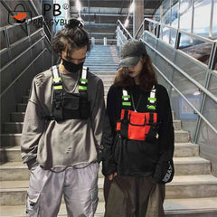 Reflective Tactical Bag Belt Bag Pouch Packs Men Women Streetwear