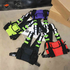 Reflective Tactical Bag Belt Bag Pouch Packs Men Women Streetwear