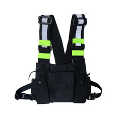 Reflective Tactical Bag Belt Bag Pouch Packs Men Women Streetwear Vest Chest Bag
