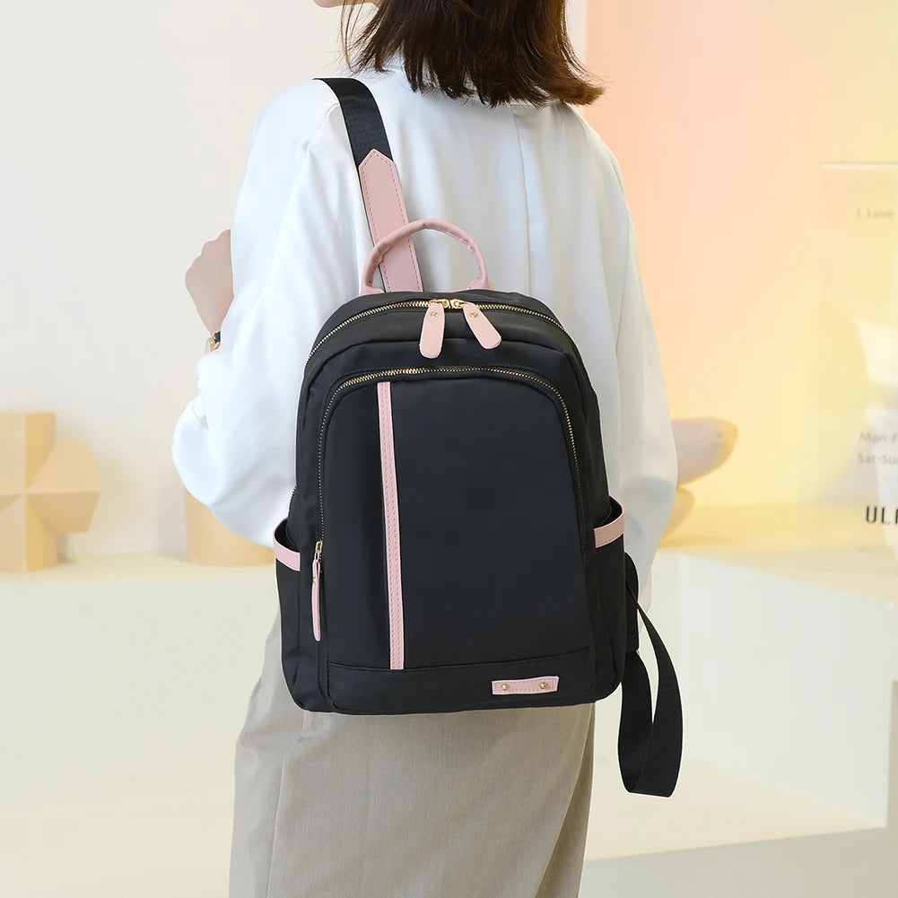 Multi-Pockets Women Backpack Oxford Cloth Large Capacity Students
