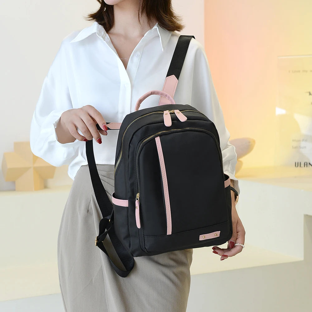 Multi-Pockets Women Backpack Oxford Cloth Large Capacity Students