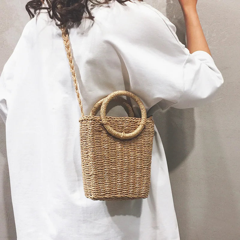 Fashionable Straw Shoulder Bag for Women