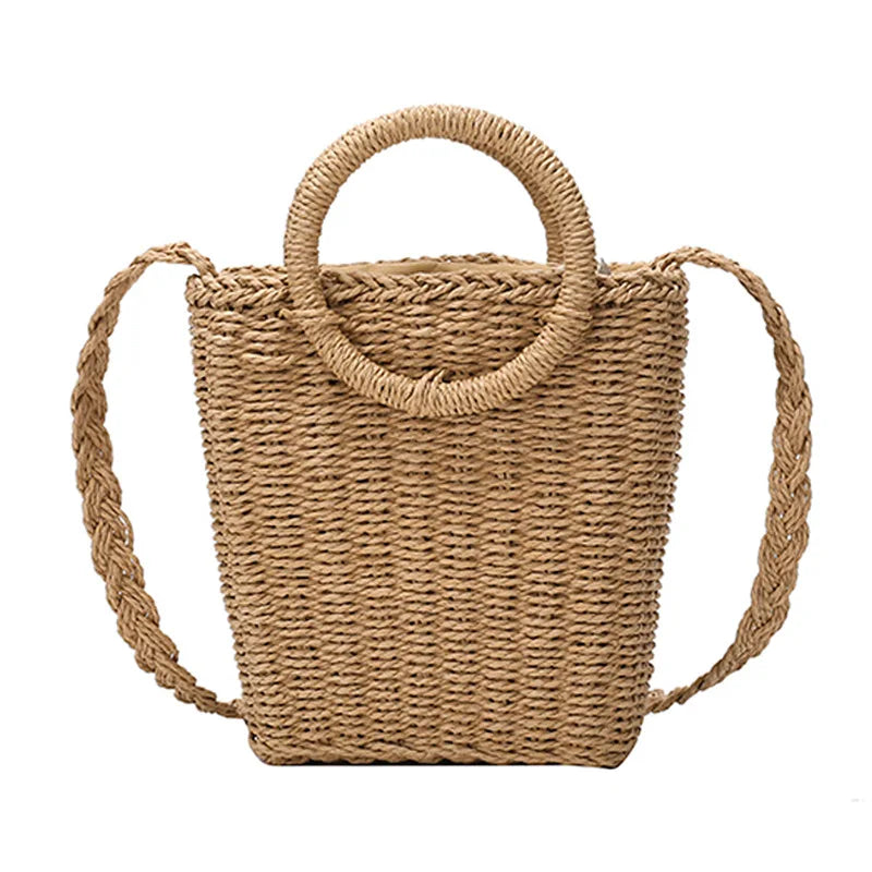 Fashionable Straw Shoulder Bag for Women