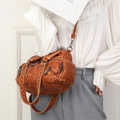 Soft Pu Leather Zipper Hobo Purse - Large Capacity Daily Shoulder Bag