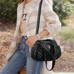 Soft Pu Leather Zipper Hobo Purse - Large Capacity Daily Shoulder Bag