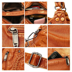 Soft Pu Leather Zipper Hobo Purse - Large Capacity Daily Shoulder Bag