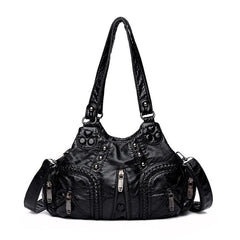 Soft Pu Leather Zipper Hobo Purse - Large Capacity Daily Shoulder Bag