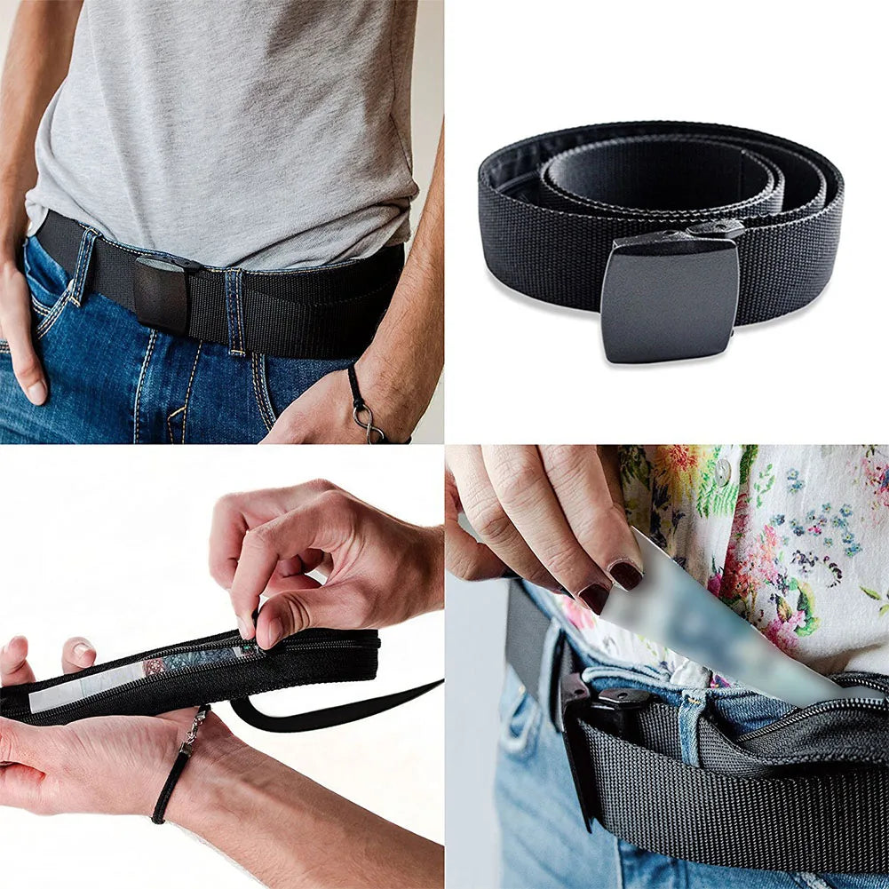 Anti Theft Bag Belt Secret Compartment Travel Wallet Stash Hiding Money Bag