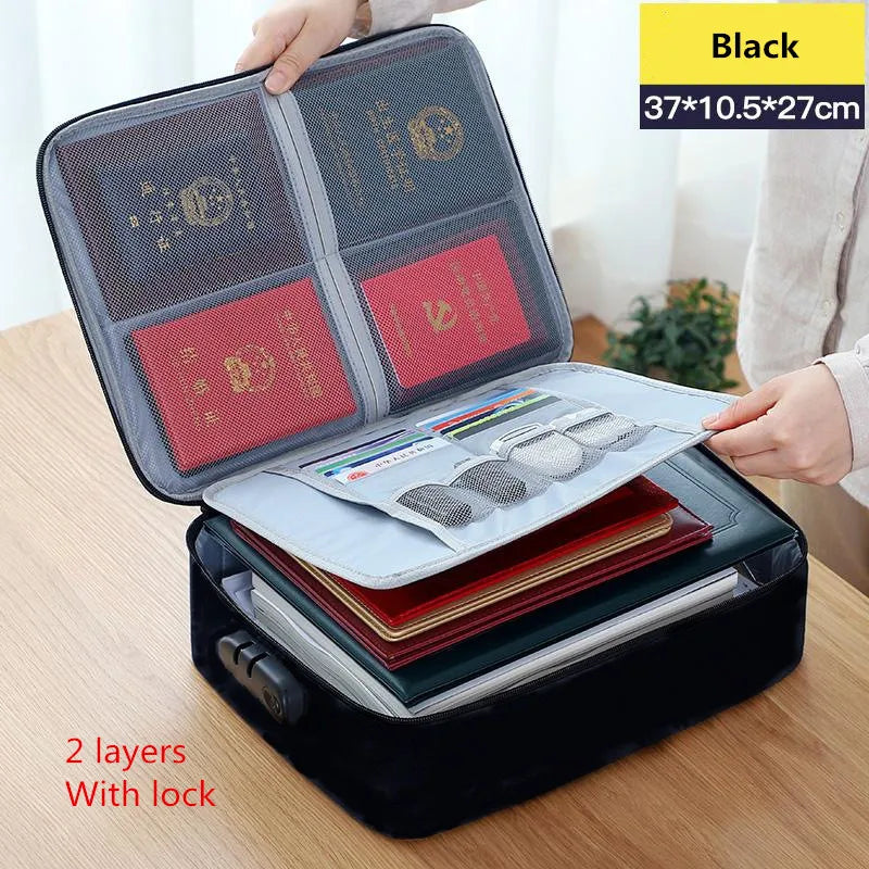 Multi-function Document Storage Bag Household Organizer Pouch