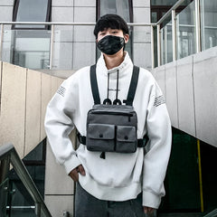 Women's Multi-function Secret Hiding Pocket Vest Hip-Hop Street Wear Bag