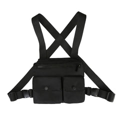 Women's Multi-function Secret Hiding Pocket Vest Hip-Hop Street Wear Bag