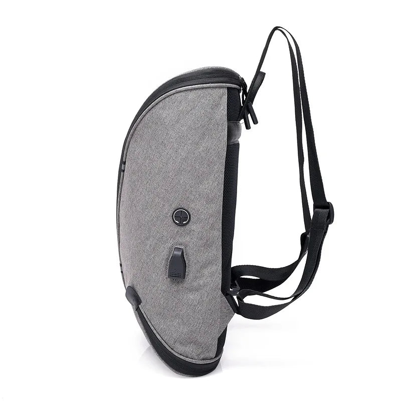 Men's Shoulder Bag USB Charging Backpack Large Capacity School Bag
