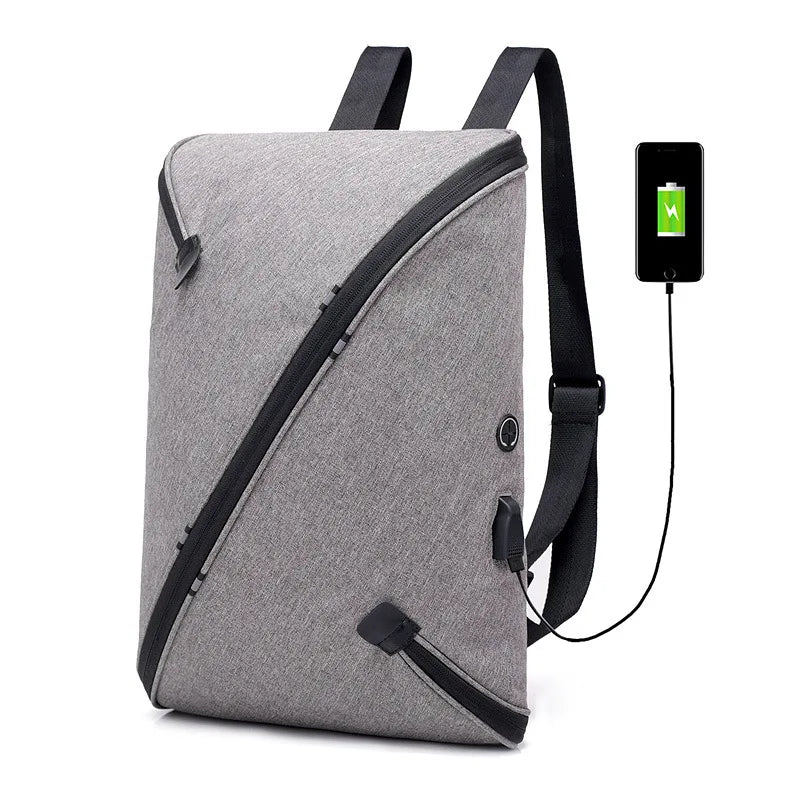 Men's Shoulder Bag USB Charging Backpack Large Capacity School Bag