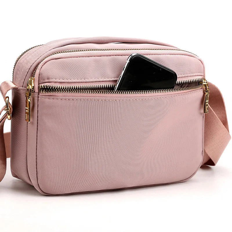 Multi-Layer Zipper Small Bag Casual Messenger Bag Women's Shoulder