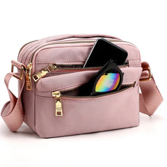 Multi-Layer Zipper Small Bag Casual Messenger Bag Women's Shoulder