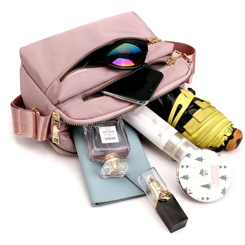 Multi-Layer Zipper Small Bag Casual Messenger Bag Women's Shoulder