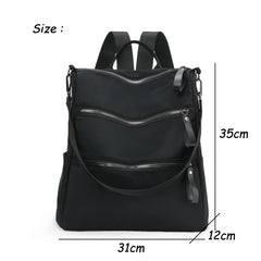 Nylon Women Backpack High Schoolbag For Teenage Girls Book Knapsack