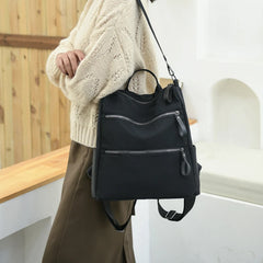 Nylon Women Backpack High Schoolbag For Teenage Girls Book Knapsack