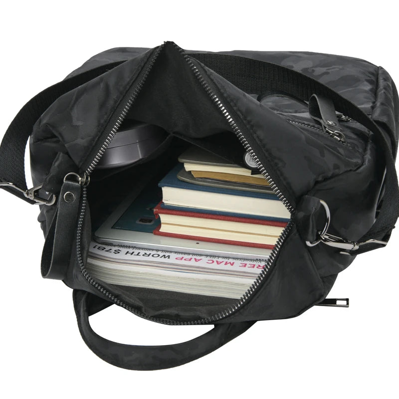 Nylon Women Backpack High Schoolbag For Teenage Girls Book Knapsack