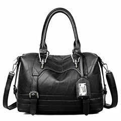 Casual Large Capacity Women Tote Bag Pu Leather Ladies Handbag