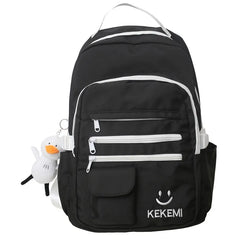 Waterproof Nylon Women Backpack College Student Bag Teenage Girls Laptop School
