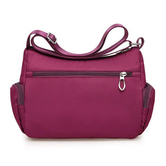 Plaid Shoulder Bag Women Waterproof Oxford Crossbody Handbag