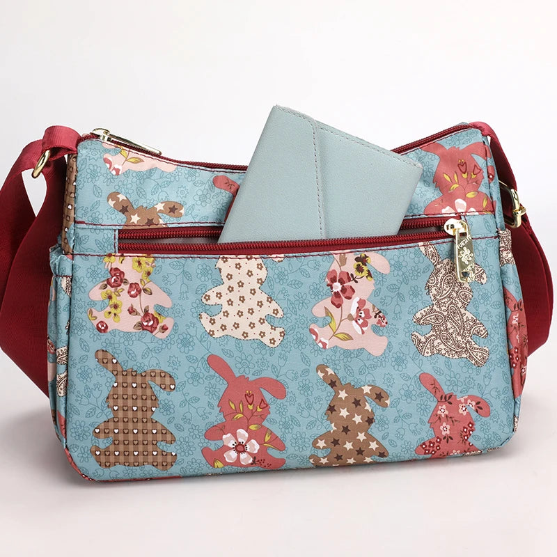 Multi-Pocket Women Shoulder Bag Female Messenger Bag Nylon Travel Crossbody Bag