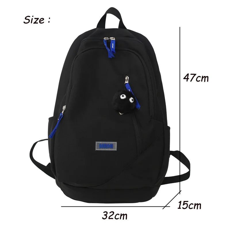 Multi-pocket Women Backpack Daily Travel Bag High School for Teenage Girls Boys