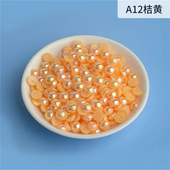 Large Bag 3-12mm Half Round AB Pearl Non-Heat Repair Glitter ABS Ornam