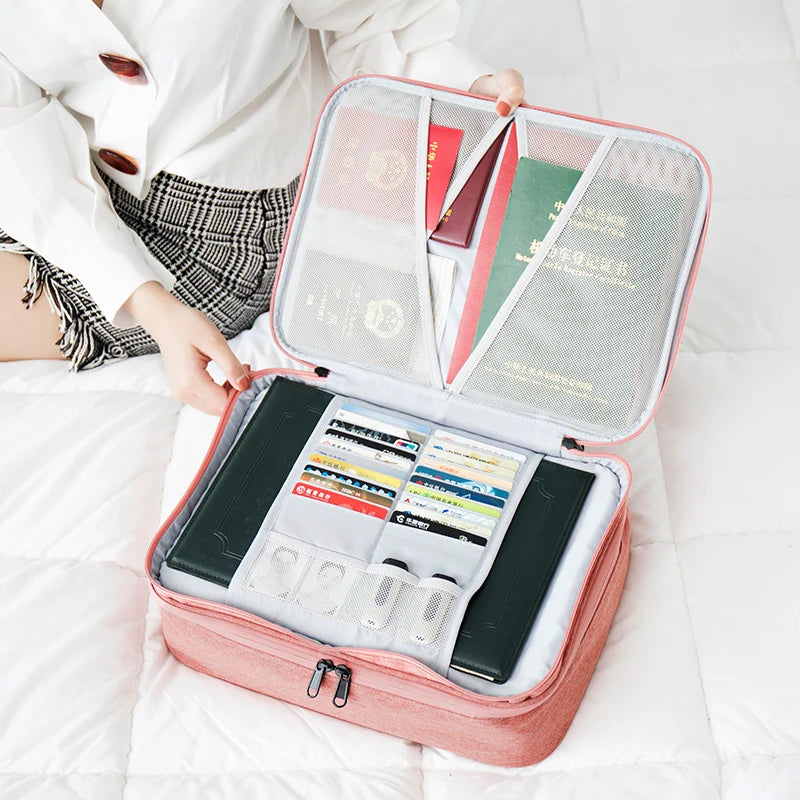 MultiLayer Briefcase Storage Bag Organizer Case Lock Cosmetic Bag
