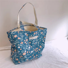 Multicolor Floral Handbags Canvas Tote Bags Eco-Friendly Shopping Bag